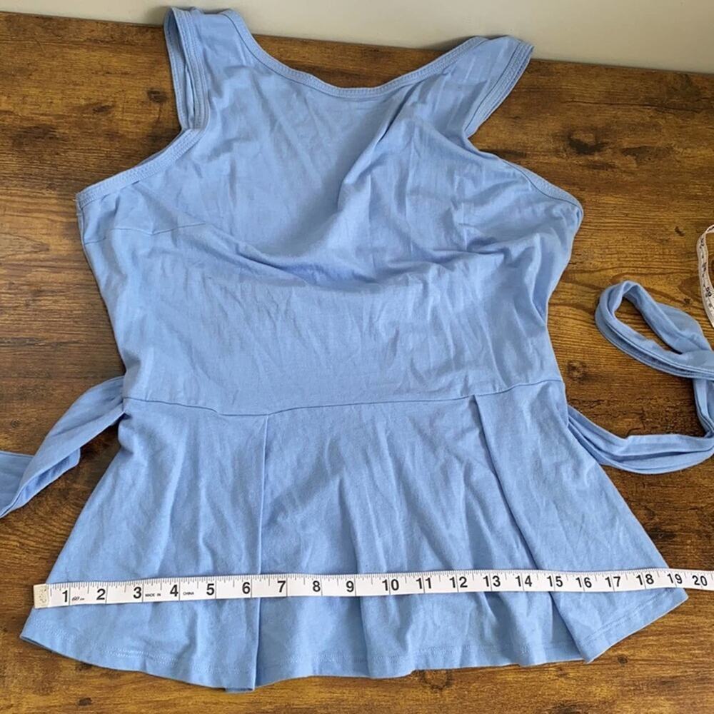 Anthropologie Light Blue Norwich Front Tie Tank - Picture 6 of 13